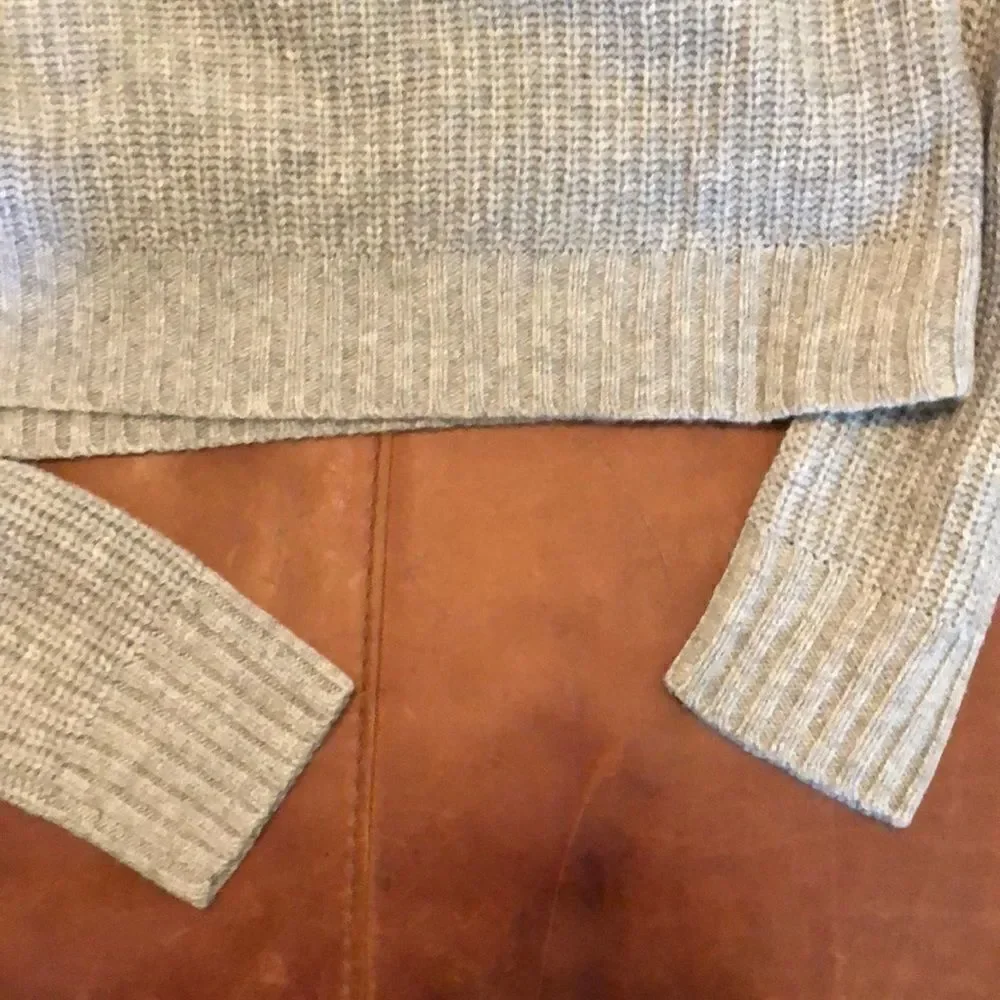 COPY - Lanai NWT Wool/Cashmere Grey Cable Sweater